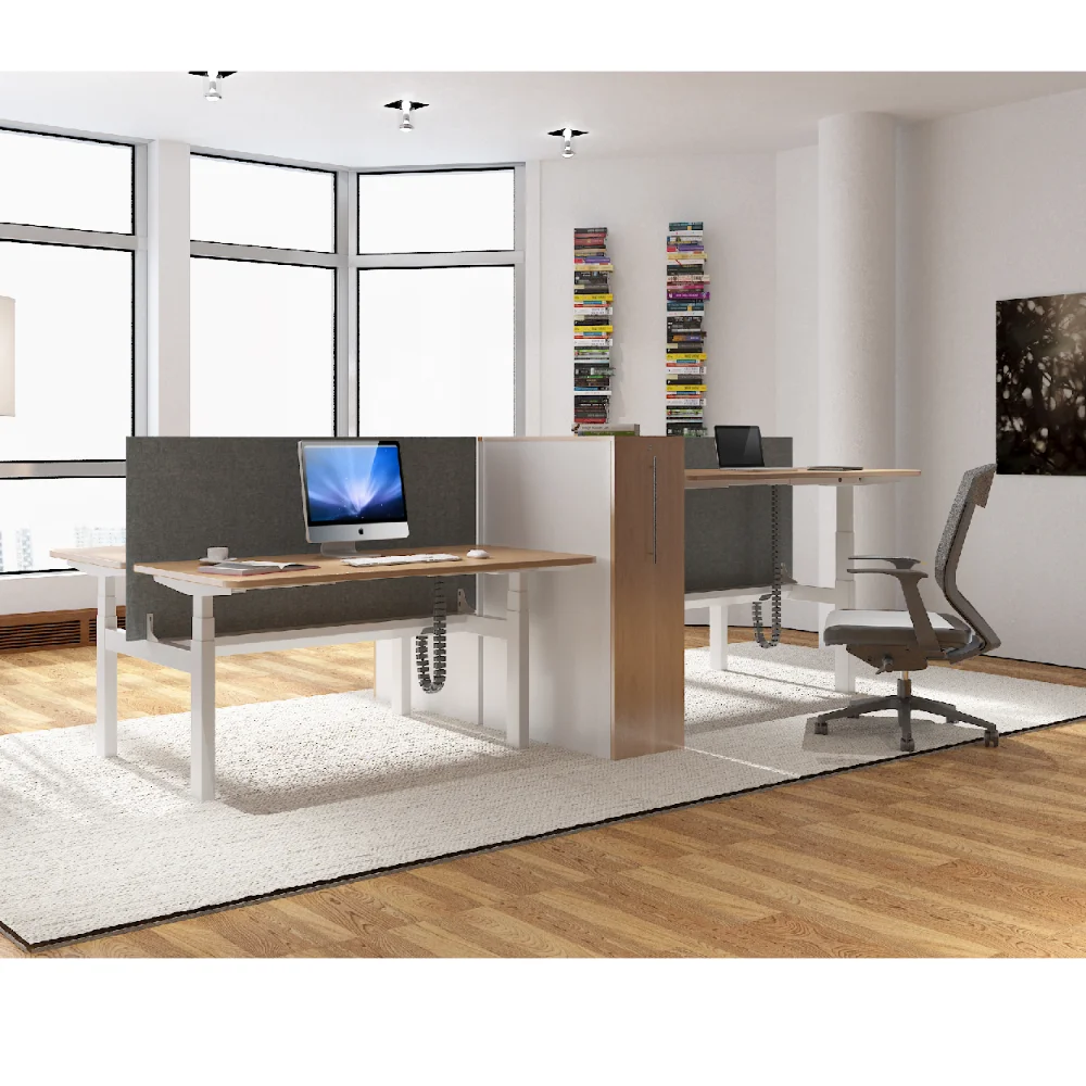 JIECANG Electrical Lifting Cable Management Automatic Oficina Standing Computer Desk