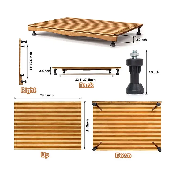 Stove Top Cover Bamboo Cutting Board for Countertop Cutting Board with Adjustable Legs Chopping Board for Stovetop