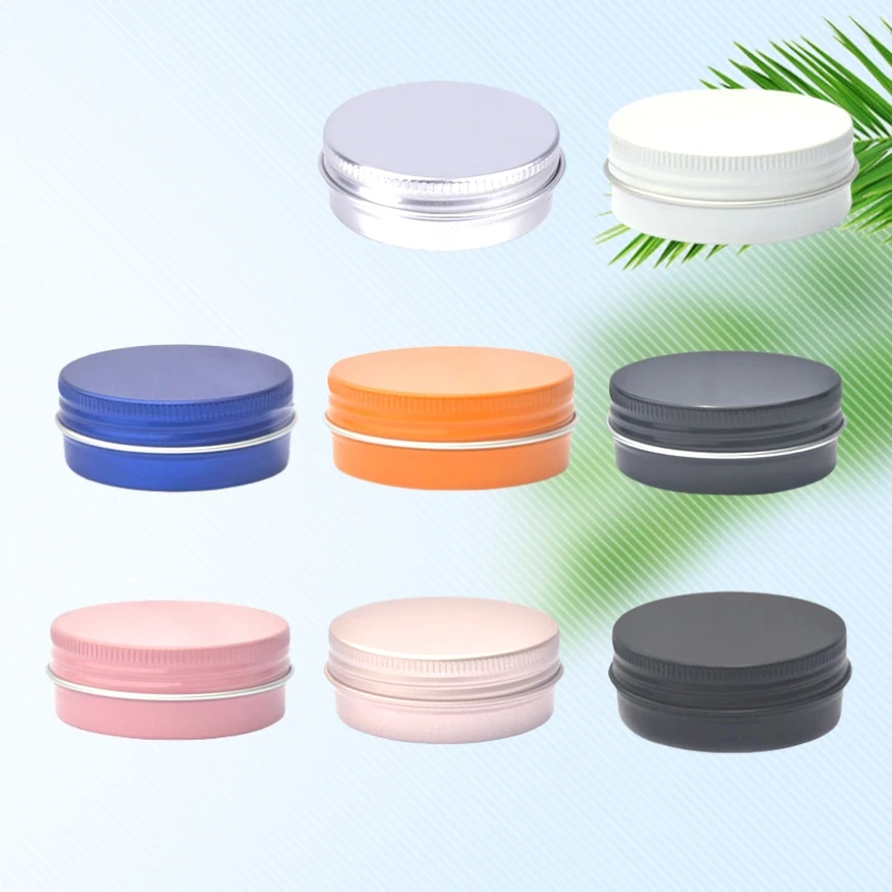 Custom Colorful 30g 50g tin jar vintage tin box tin tea leaf box aluminum jar for cosmetic and food