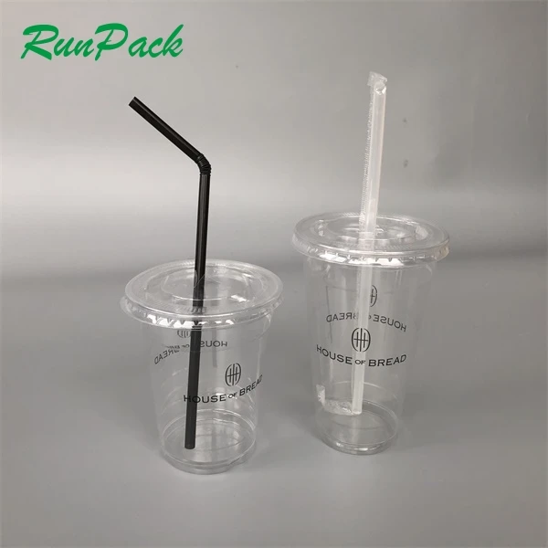 Customize design 8oz 12oz 16oz 20oz disposable PET plastic cups