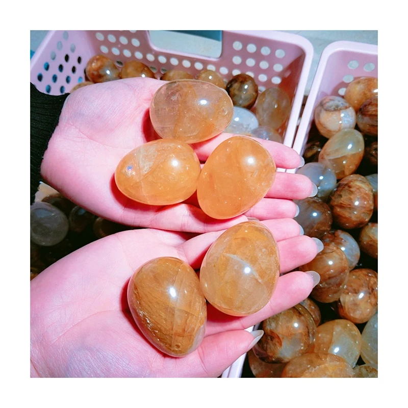 Hot Sell Cheap Price Healing Rock Quartz Crystal Yoni Eggs Natural Citrine Jade Eggs For Healing