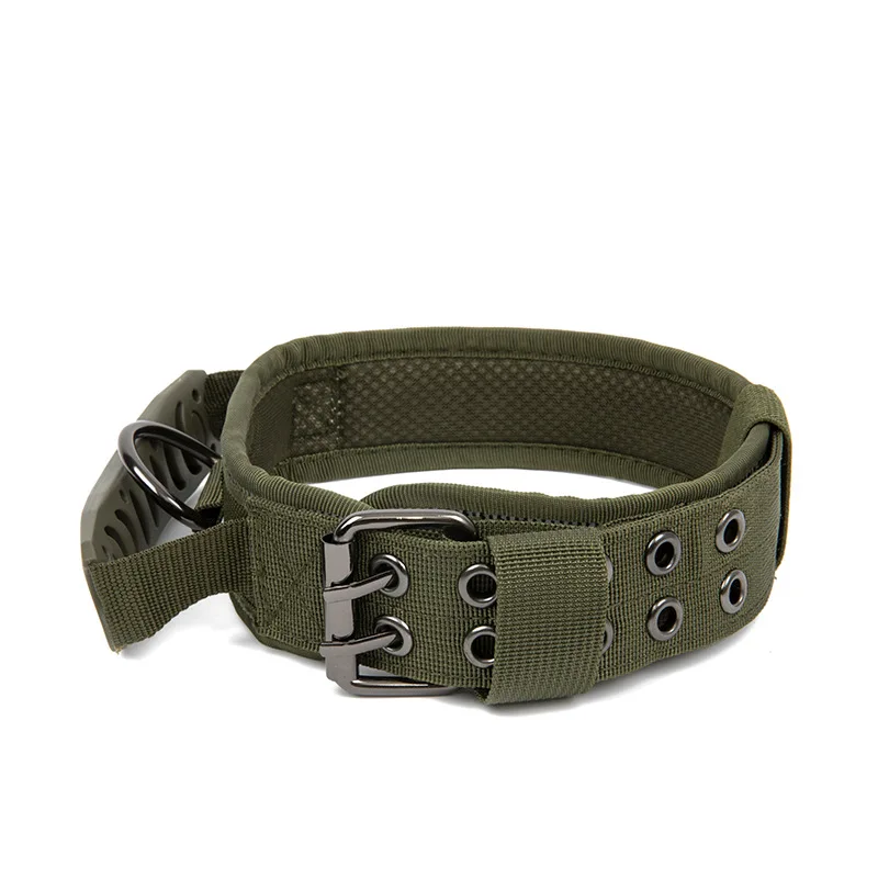 Customizable Adjustable Large Tactical Dog Training Collar with Handle No Pull Dog Collar