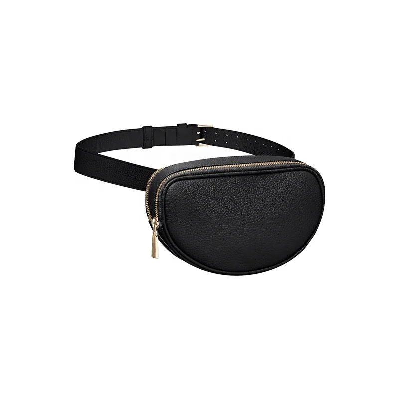 2019 stylish fashion genuine leather fanny pack sport waist bum bag for women and men