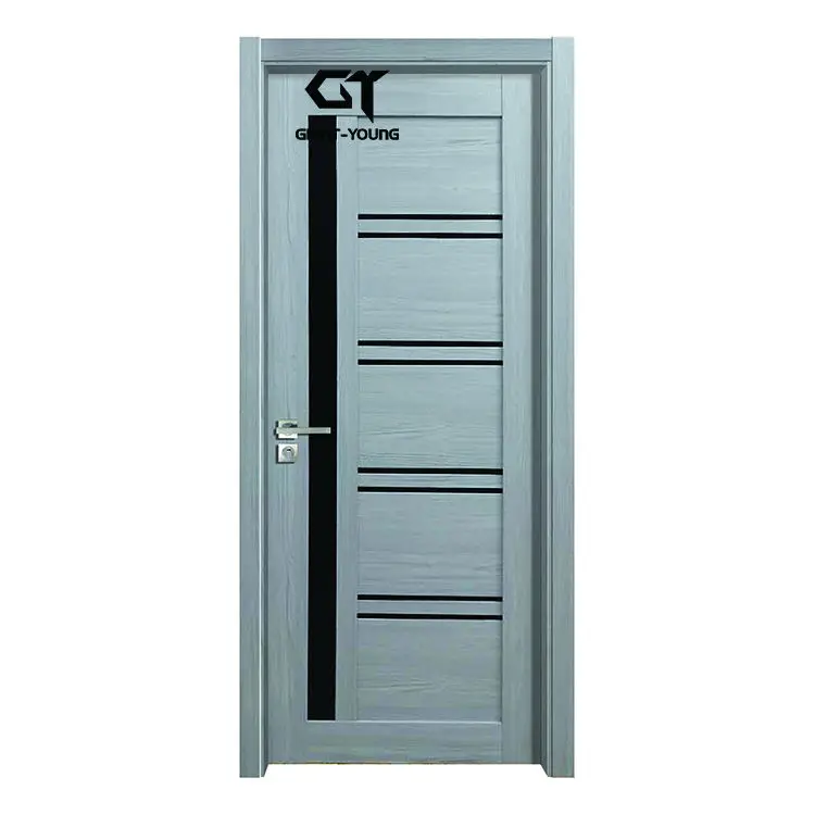 European series China factory PVC interior door apartment house room paint-free PVC MDF bathroom door