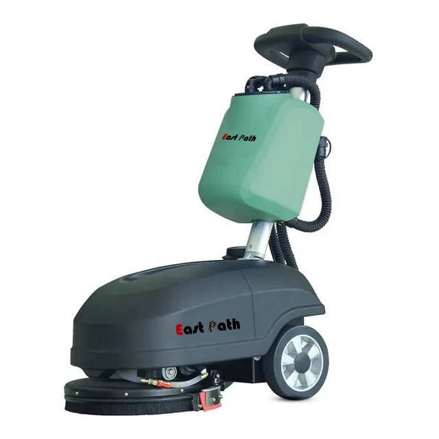 Hand Push Battery Type Mini Commercial Floor Scrubber Machine For Shopping Mall Office Store Market