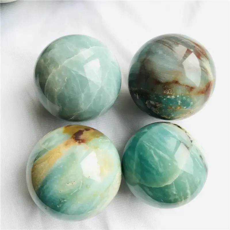 Wholesale Natural Blue Calcite Crystal Sphere Caribbean Calcite Ball