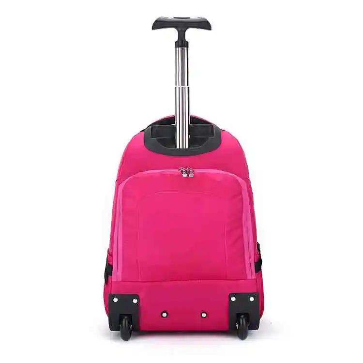 Backpack Multi use carry on flight bags rose red luggage trolley bag backpacks with wheels