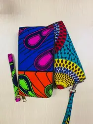 2021 Good Quality Wax Fabric African Print Women Handbag Money Clip Ladies Long Wallet For Evening Party