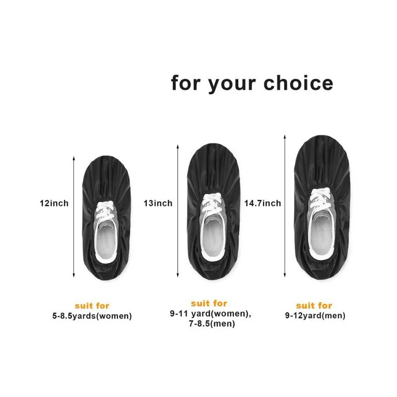 Fashionable hot selling strong durable waterproof anti-slip shoe cover bag with elastic opening