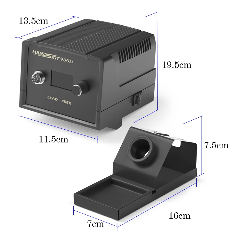 Handskit 936d 65 Вт цифровая Интеллектуальная паяльная станция Антистатическая Регулировка трансформатора автоматического сна A1321 нагреватель 900 м наконечники