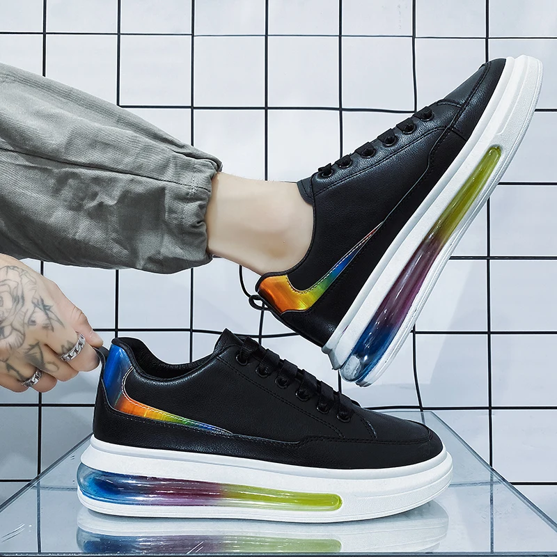 2023 Autumn New Summer Breathable shoes Fashion Net Red White Fashion sneaker Thick Sole Air Cushion Casual Shoes