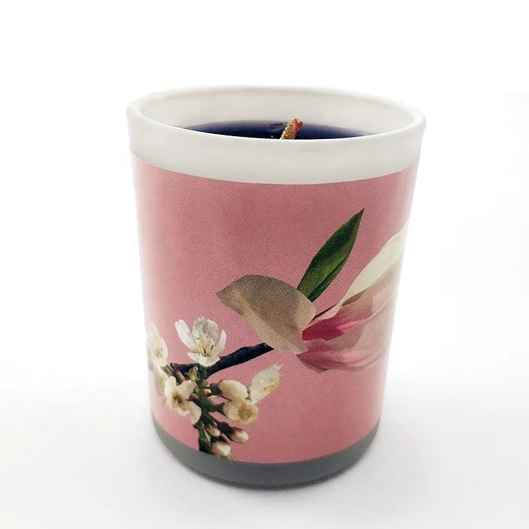 Custom Logo Printed Adhesive Paper Gold Foil Decorative Label Stickers for Candle Tins Jars