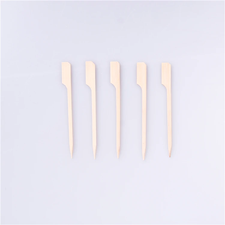 Barbecue Souvlaki Skewer Hot Popular Catering Bamboo for Outdoor Logo Branded 18cm Tools >12 Per Kit Food Contact Safe Polished