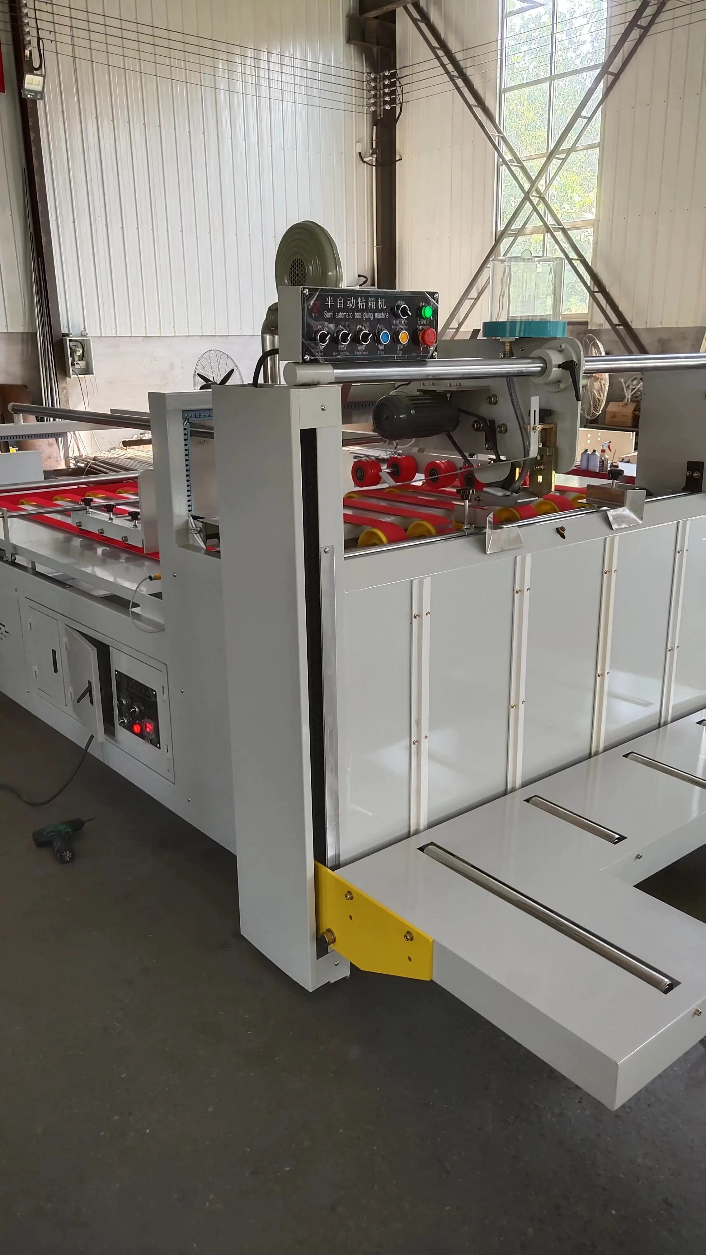QH High Speed Semi-auto Corrugated Cardboard Folder Gluer Machine /manual glue machine