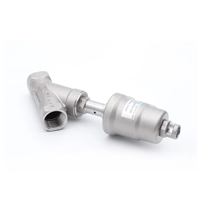 PV100S series full stainless steel high temperature resistant y-type angle seat valve