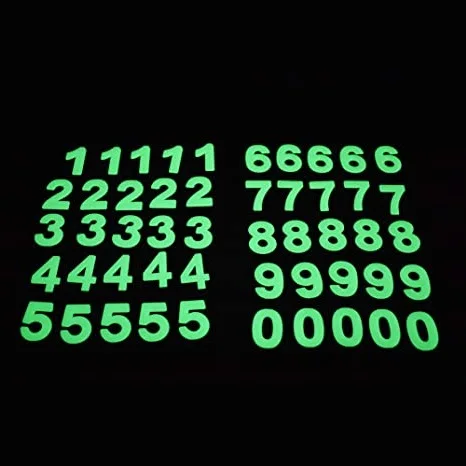 vinyl number decals custom small and big luminous glow in the dark house numbers