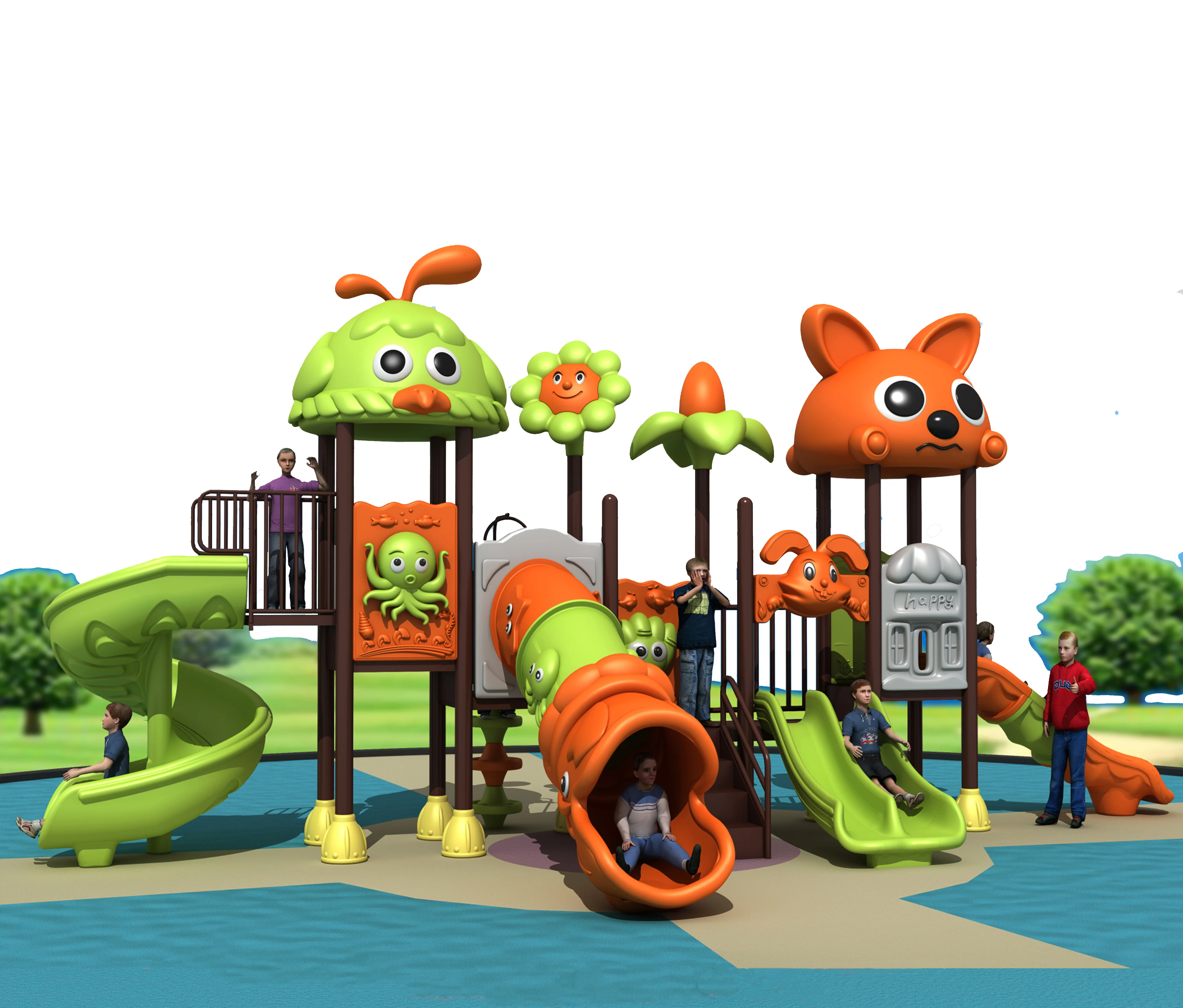 New Product School Garden Child Toy Big Residential Slide Equipment Outdoor Play Games On Sell