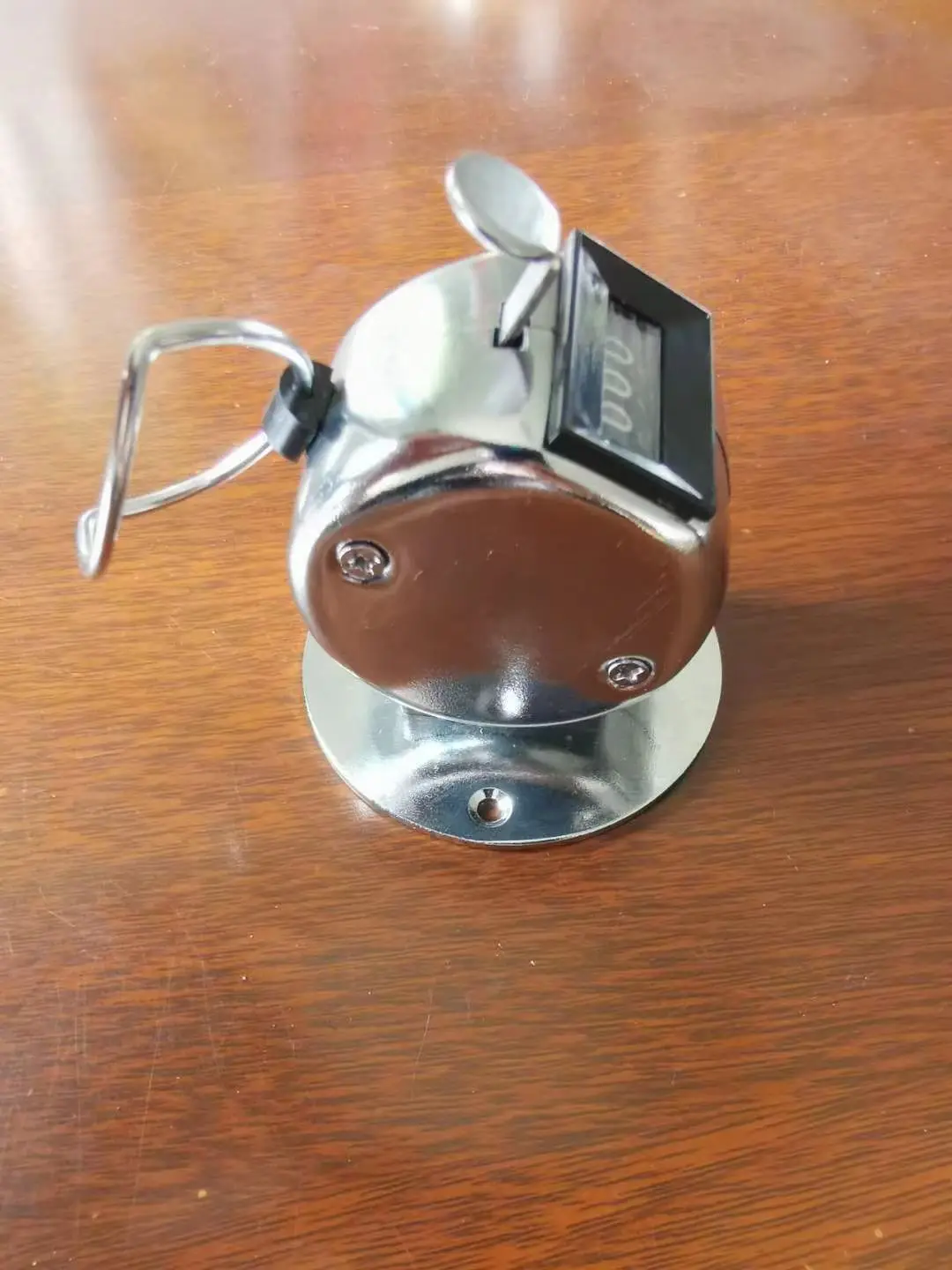 4 Digit Hand Tally Metal Counter Stainless Steel Mechanical Clicker with Finger Ring for Golf Training Aids Golf Accessory