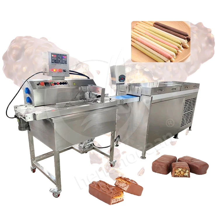 OCEAN Bakery 20 Mins Cooling Tunnel Maker Coating Make Chocolate Temper and Enrobe Machine