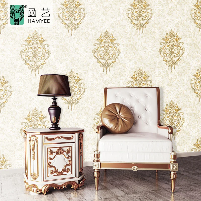 0.53m width pvc non woven coating house 3d wall papers home decor wallpaper