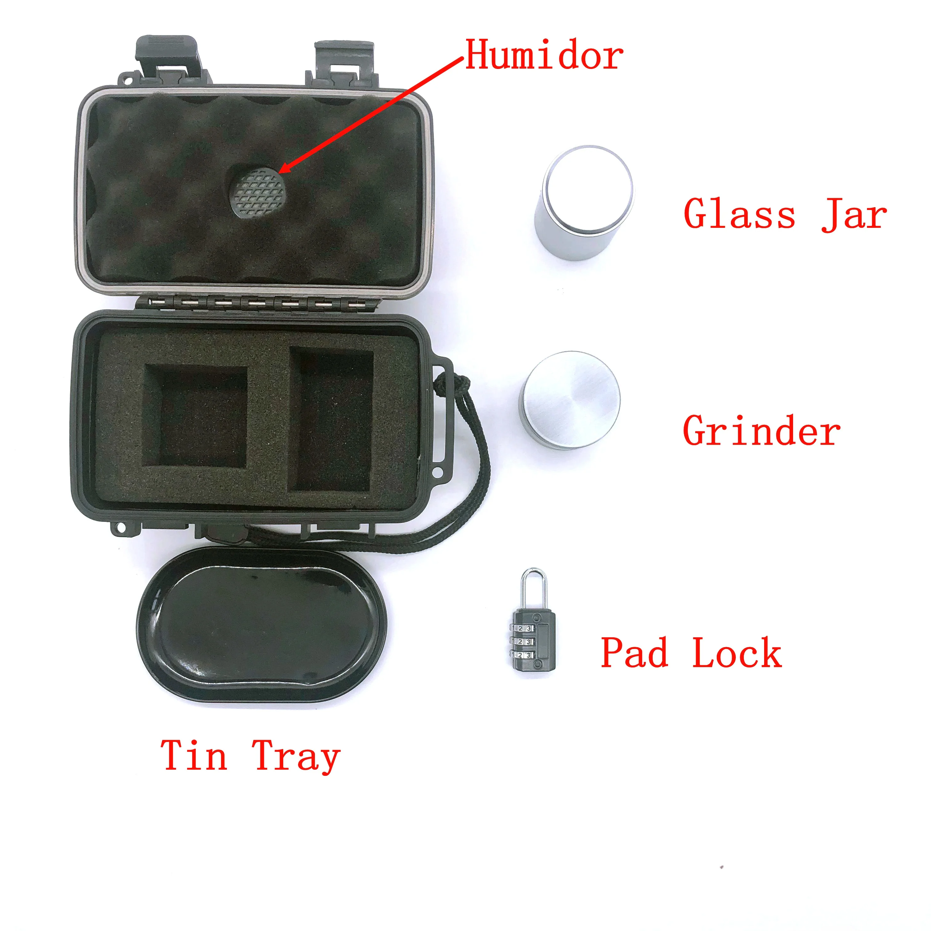 Smell Proof Hard Plastic Weed Herb Space CaseBox Container