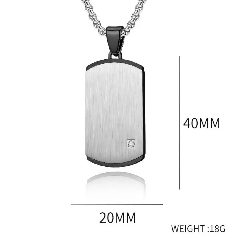 Hip Hop Punk Frosted Texture Trendy Plated Waterproof Tarnish Free Stainless Steel Pendant Fashion Jewelry Necklaces Men Man