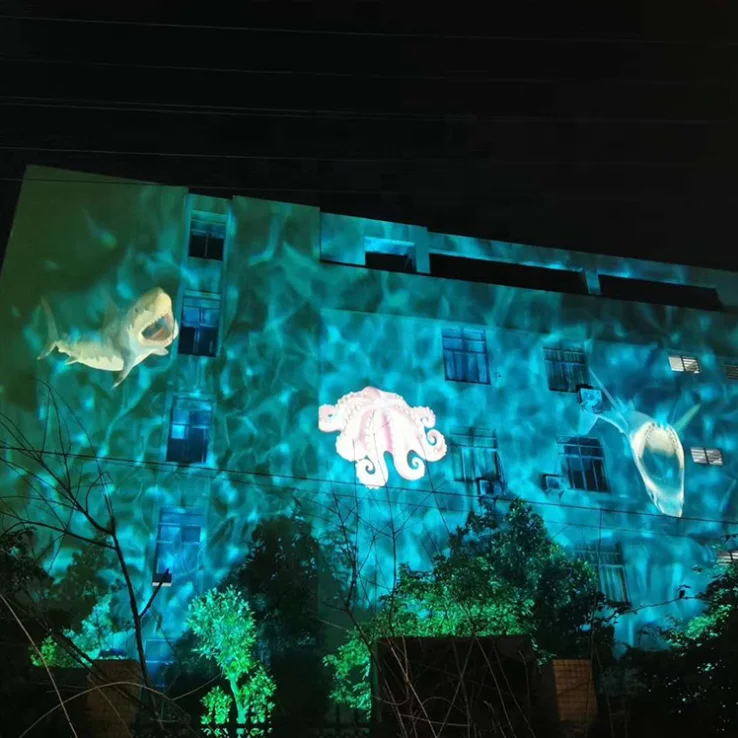 20W30W40W80W100W150W200W250W Indoor Outdoor Waterproof IP65 Led Water Wave Effect Gobo Projector for Advertising