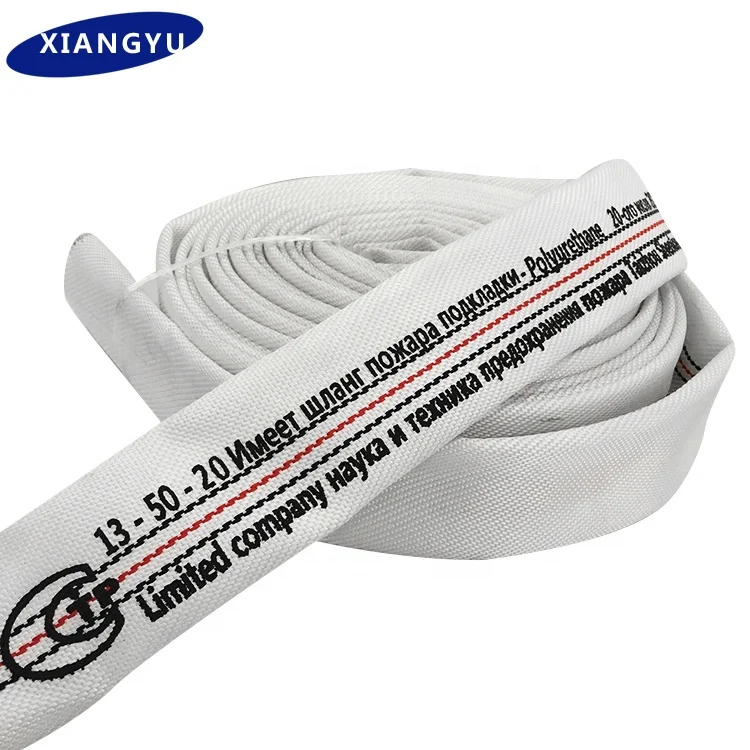 high pressure fire fighting marine hose pu lined canvas fire hose with quick coupling