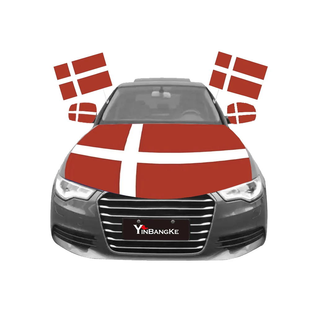 wholesale International standard size digital printing high-tech technology digital printing Georgia car hood flag set