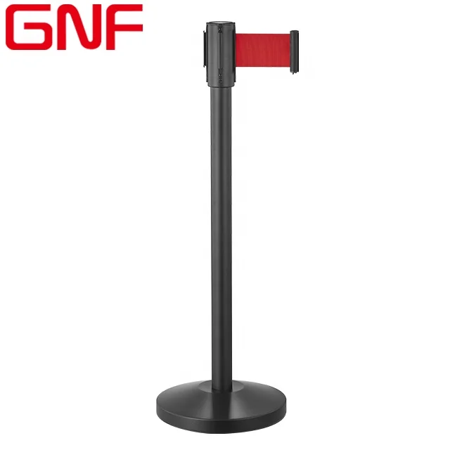 GNF airport Queue  Barrier railing stand Retractable Belt barrier Stanchion for Crowd Control Pole
