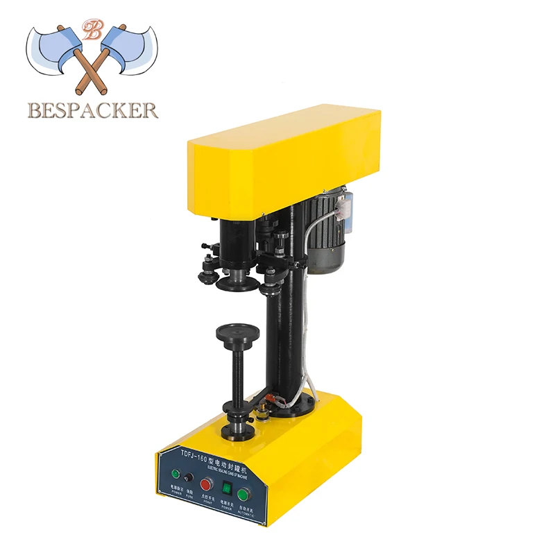 Bespacker TDJ-160 tin can sealer /bottle sealing machine/can seaming machine