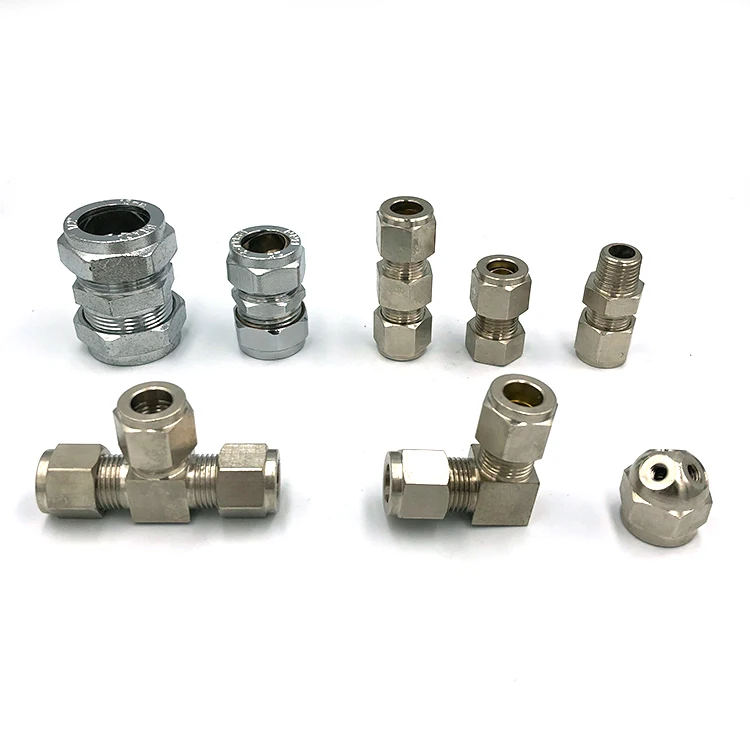 Chinese Manufacturer Brass Hose Fitting Union Adaptor 1/4 3/8 Compression Connector Fitting Coupling