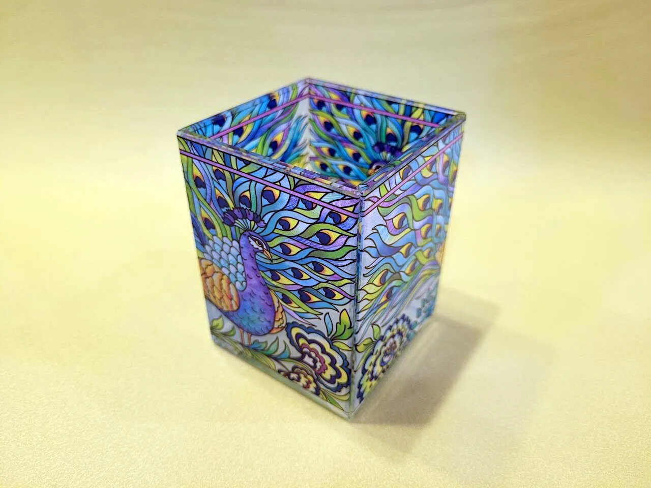 Low MOQ Square shape glass vase  candle stand home elegant decoration gifts wholesale factory price