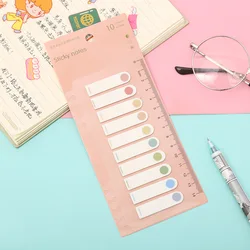 Transparent Sticky Note Pads Waterproof Self-Adhesive Memo Removable N Times Sticky tabs Annotation Page Markers Tabs morandi