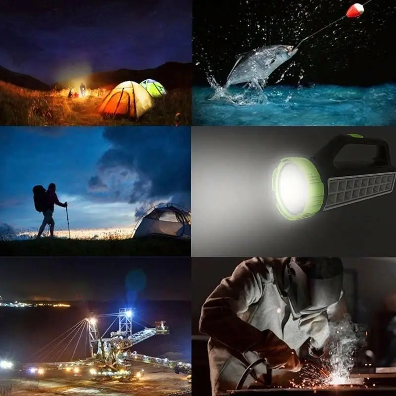 LED Search Lamp Super Bright High Powered Searchlight Long Lasting Rechargeable Handheld LED Spotlight Portable Flashlight