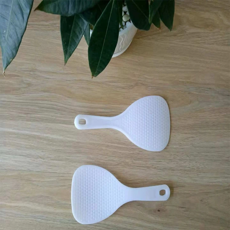 
Factory Direct Kitchen Non Stick Rice Paddle Hand Roll Spoons White Plastic Meal Spoon 