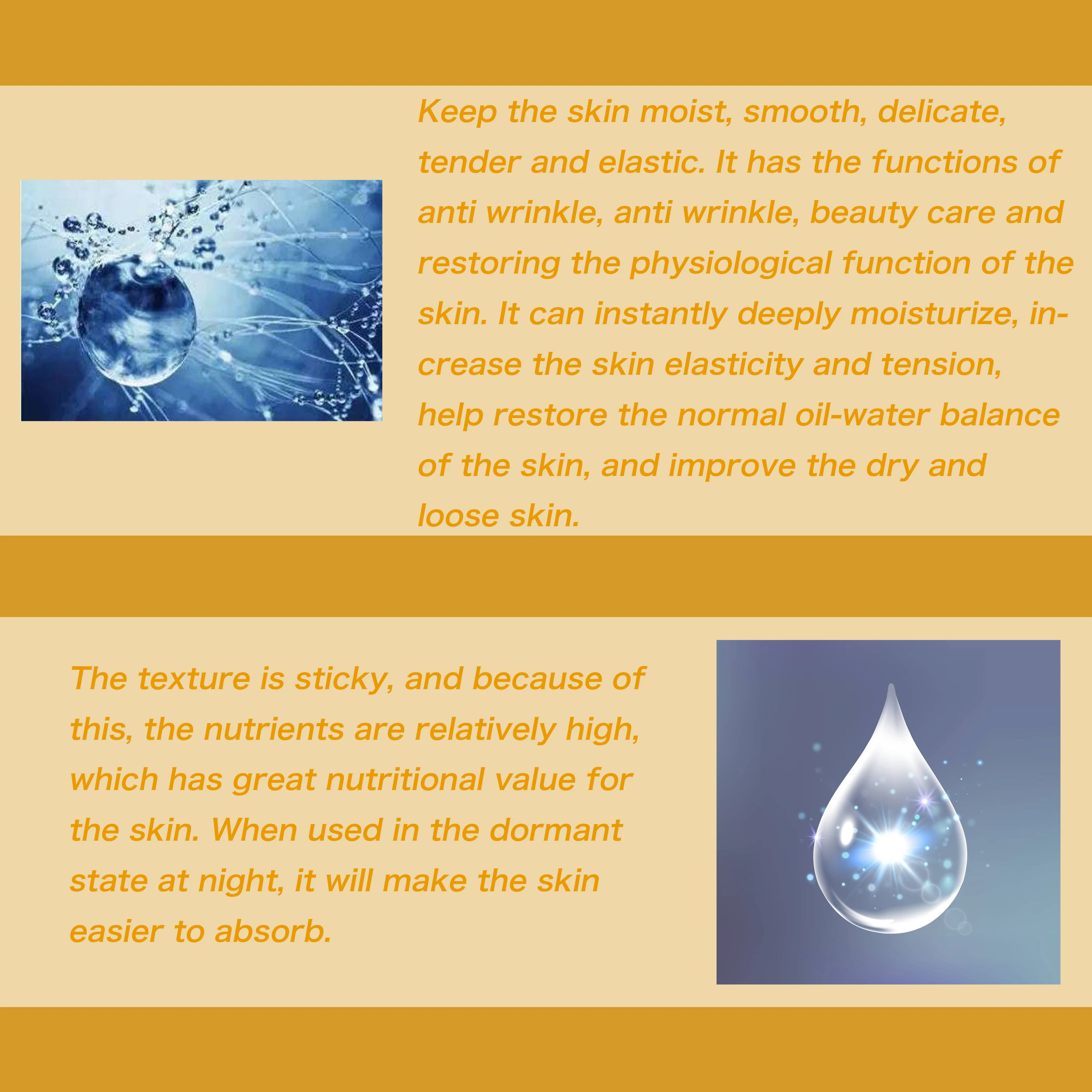 OEM  Private Label Organic Hyaluronic Acid Collagen Face Serum Anti-Wrinkle Anti-Aging  Facial Serum