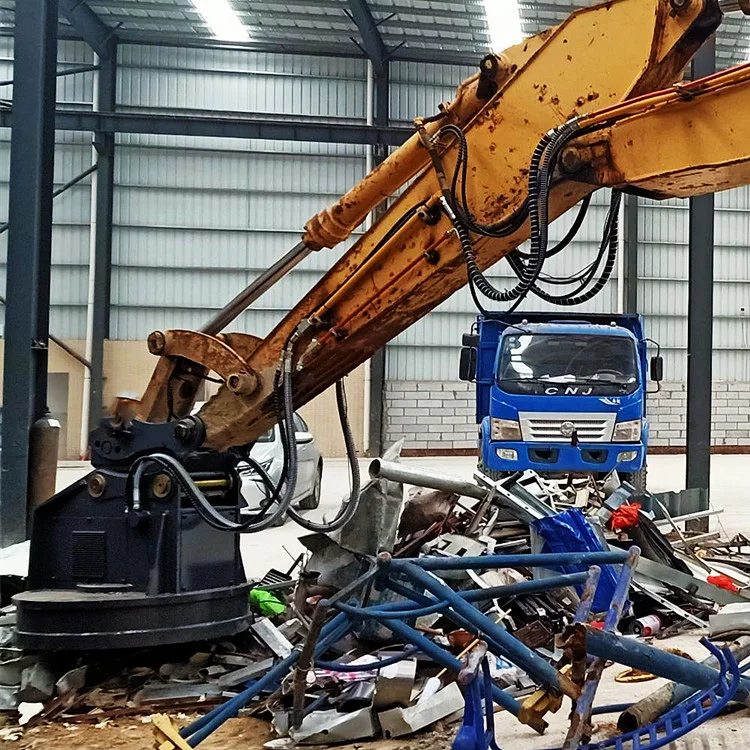 Hydraulic Magnet Lifting Magnet Lifter Installed On Excavator