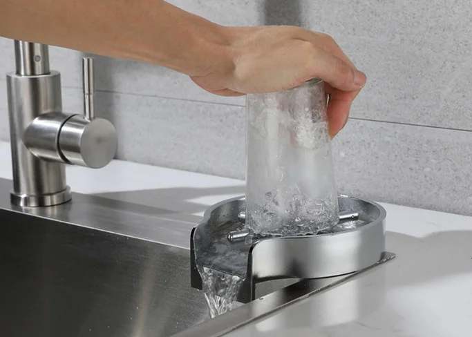 Faucet Glass Rinser for Kitchen Sink Automatic Cup Bar Glass Rinser Coffee Pitcher Wash Cup Tool Cup Cleaning Cocina