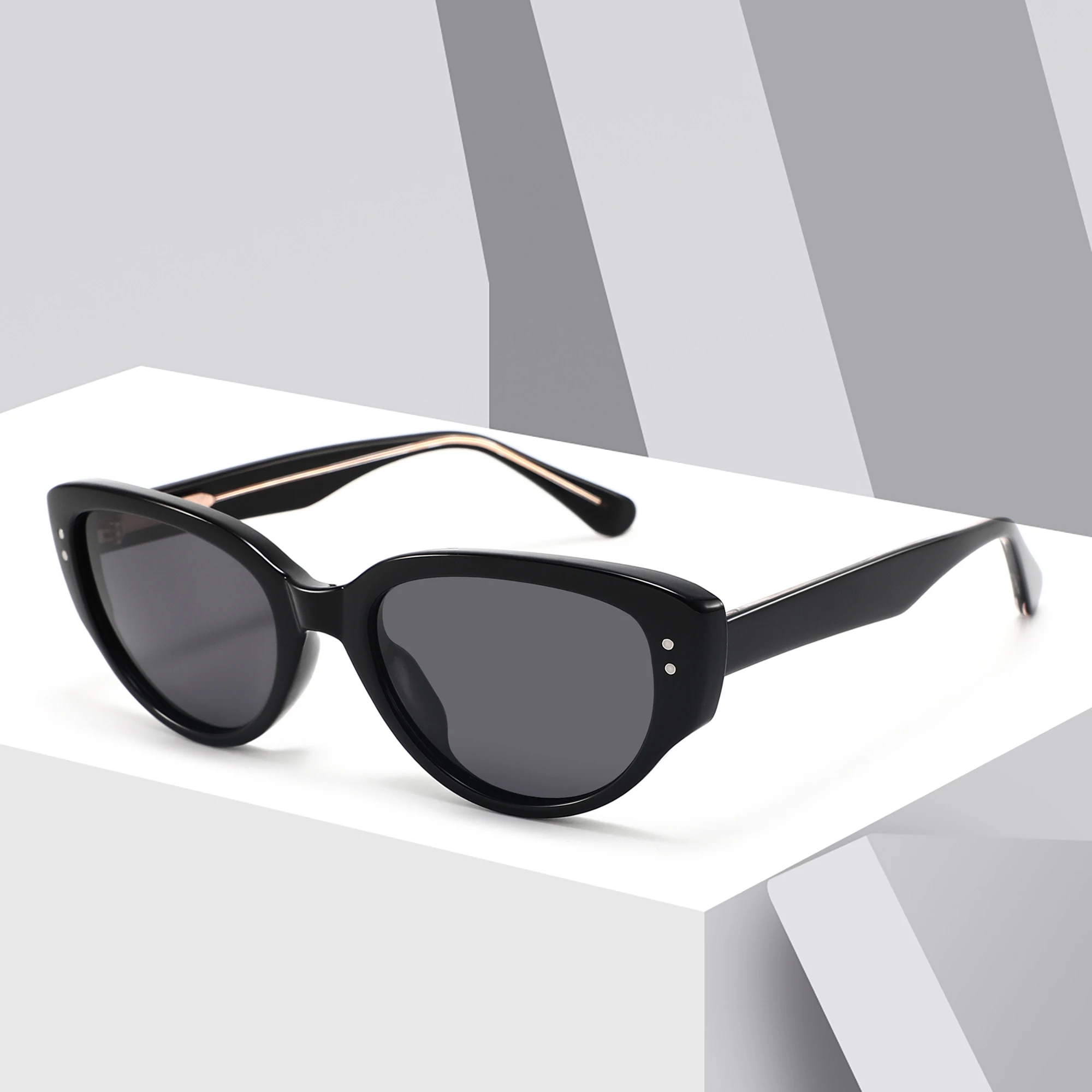 Lady Cateye Newest Custom TR90 Acetate Designer Sun Glasses Women Men High Quality Polarized Sunglasses 2023