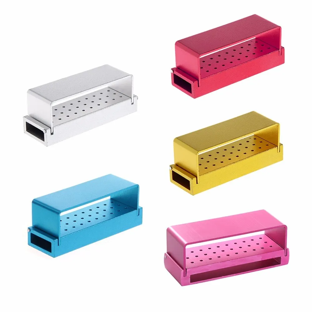 Полностью медицинский 30 отверстий стоматологический держатель для буров дезинфекционный блок автоклава алюминиевый стерилизатор Лучшая цена