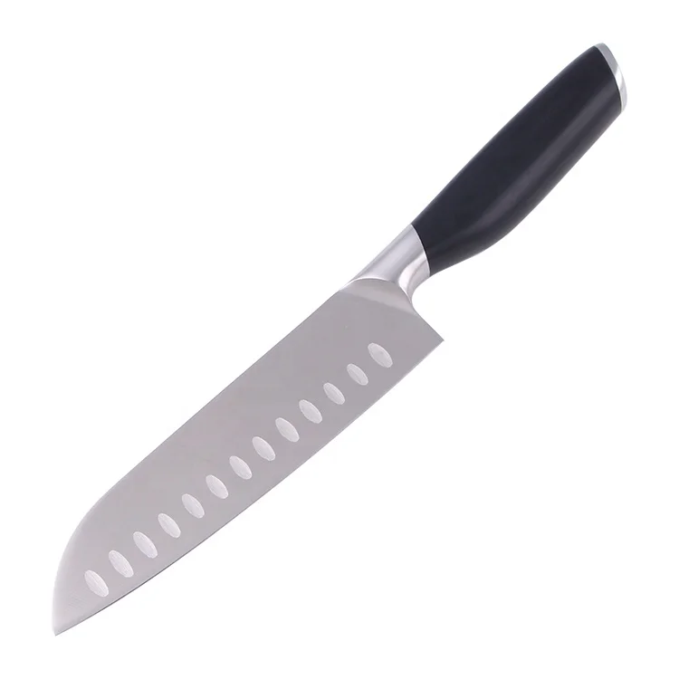 Профессиональный нож Santoku 7 дюймов шеф-повара с высоким содержанием углерода немецкая Нержавеющая сталь острый для очистки овощей и фруктов эргономичной ручкой