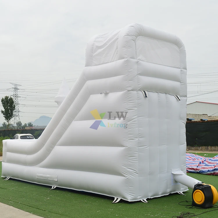New style jumper bouncer bouncy castle jumping commercial white inflatable bounce house with slide
