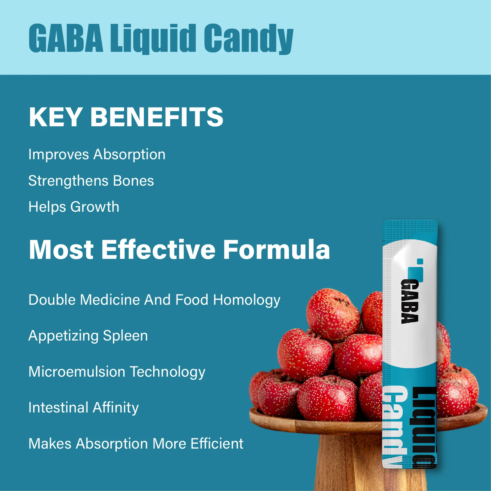 Высококачественные жидкие конфеты OEM GABA Детские гамма-аминомасляной кислоты для детей
