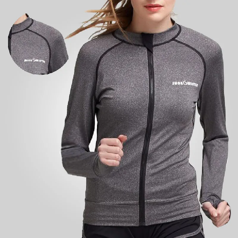 
Wholesales new spring autumn slimming wear quick-dry jacket with zipper for running tennis wear 