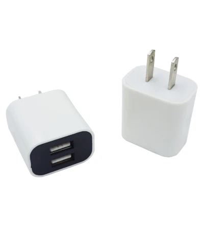 
2019 оптовая продажа с завода, настенное зарядное устройство с двумя USB-портами 5V1.7A и американской вилкой 