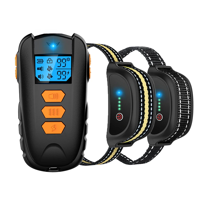  Rechargeable Dog Training Collar with Remote 3 Modes Beep Vibration Shock for Small Medium Large
