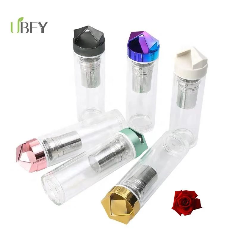 
500ml double wall glass water bottle tea cups with filter eco friendly houseware 