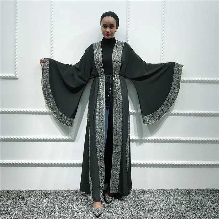  DFDM00221 Профессиональный мусульманский кафтан кимоно кардиган Рамадан Abayas для женщин с сертификатом