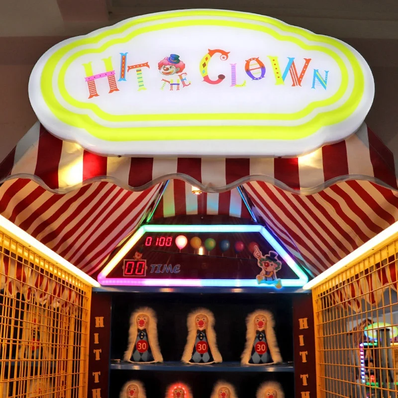 Hit the clown redemption game throw ball shooting game arcade game for sales
